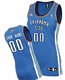Women's Customized Oklahoma City Thunder Light Blue Jersey