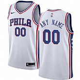 Women's Customized Philadelphia 76ers Swingman White Nike Association Edition Jersey