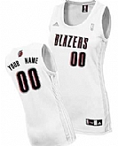 Women's Customized Portland Trail Blazers White Basketball Jersey