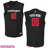 Women's Customized Washington Wizards Adidas Black Fashion Basketball Jersey,baseball caps,new era cap wholesale,wholesale hats