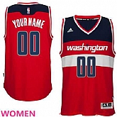 Women's Customized Washington Wizards Red Adidas Swingman Road Basketball Jersey
