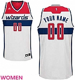 Women's Customized Washington Wizards White Swingman Adidas Swingman Home Basketball Jersey
