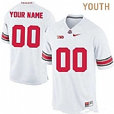 Youth Ohio State Buckeyes Customized College Football Nike 2015 White Limited Jersey,baseball caps,new era cap wholesale,wholesale hats
