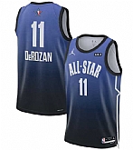 Men's 2023 All-Star #11 DeMar DeRozan Blue Game Swingman Stitched Basketball Jersey Dzhi,baseball caps,new era cap wholesale,wholesale hats