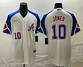 Men's Atlanta Braves #10 Chipper Jones Number White 2023 City Connect Cool Base Stitched Jersey,baseball caps,new era cap wholesale,wholesale hats