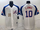 Men's Atlanta Braves #10 Chipper Jones Number White 2023 City Connect Cool Base Stitched MLB Jersey,baseball caps,new era cap wholesale,wholesale hats