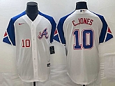 Men's Atlanta Braves #10 Chipper Jones Number White 2023 City Connect Cool Base Stitched MLB Jerseys,baseball caps,new era cap wholesale,wholesale hats