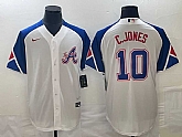 Men's Atlanta Braves #10 Chipper Jones White 2023 City Connect Cool Base Stitched Jerseys,baseball caps,new era cap wholesale,wholesale hats