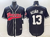 Men's Atlanta Braves #13 Ronald Acuna Jr Black Cool Base Stitched Baseball Jersey,baseball caps,new era cap wholesale,wholesale hats