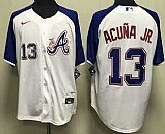 Men's Atlanta Braves #13 Ronald Acuna Jr White 2013 City Cool base Jersey,baseball caps,new era cap wholesale,wholesale hats