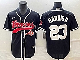Men's Atlanta Braves #23 Michael Harris II Black Cool Base Stitched Baseball Jersey,baseball caps,new era cap wholesale,wholesale hats