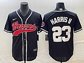 Men's Atlanta Braves #23 Michael Harris II Black Cool Base Stitched Jersey,baseball caps,new era cap wholesale,wholesale hats