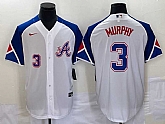 Men's Atlanta Braves #3 Dale Murphy Number White 2023 City Connect Cool Base Jerseys,baseball caps,new era cap wholesale,wholesale hats
