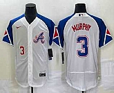 Men's Atlanta Braves #3 Dale Murphy Number White 2023 City Connect Flex Base Stitched Jerseys,baseball caps,new era cap wholesale,wholesale hats