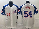 Men's Atlanta Braves #54 Max Fried Number White 2023 City Connect Cool Base Jerseys,baseball caps,new era cap wholesale,wholesale hats