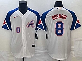Men's Atlanta Braves #8 Eddie Rosario Number White 2023 City Connect Cool Base Jerseys,baseball caps,new era cap wholesale,wholesale hats