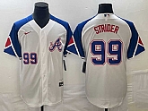 Men's Atlanta Braves #99 Spencer Strider Number White 2023 City Connect Cool Base Jerseys,baseball caps,new era cap wholesale,wholesale hats