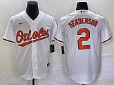 Men's Baltimore Orioles #2 Gunnar Henderson White Cool Base Stitched Jersey,baseball caps,new era cap wholesale,wholesale hats