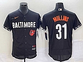 Men's Baltimore Orioles #31 Cedric Mullins Black 2023 City Connect Flex Base Stitched Jersey,baseball caps,new era cap wholesale,wholesale hats