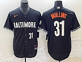 Men's Baltimore Orioles #31 Cedric Mullins Number Black 2023 City Connect Cool Base Stitched MLB Jerseys,baseball caps,new era cap wholesale,wholesale hats