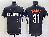 Men's Baltimore Orioles #31 Cedric Mullins Number Black 2023 City Connect Flex Base Stitched Jersey,baseball caps,new era cap wholesale,wholesale hats