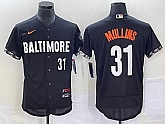 Men's Baltimore Orioles #31 Cedric Mullins Number Black 2023 City Connect Flex Base Stitched Jerseys,baseball caps,new era cap wholesale,wholesale hats