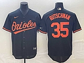 Men's Baltimore Orioles #35 Adley Rutschman Black Cool Base Stitched Jersey,baseball caps,new era cap wholesale,wholesale hats