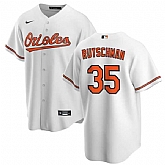 Men's Baltimore Orioles #35 Adley Rutschman White Cool Base Stitched Jersey Dzhi,baseball caps,new era cap wholesale,wholesale hats
