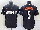 Men's Baltimore Orioles #5 Brooks Robinson Black 2023 City Connect Cool Base Stitched Jersey,baseball caps,new era cap wholesale,wholesale hats