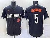 Men's Baltimore Orioles #5 Brooks Robinson Black 2023 City Connect Cool Base Stitched Jerseys,baseball caps,new era cap wholesale,wholesale hats
