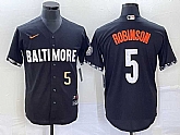 Men's Baltimore Orioles #5 Brooks Robinson Number Black 2023 City Connect Cool Base Stitched MLB Jerseys,baseball caps,new era cap wholesale,wholesale hats