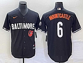 Men's Baltimore Orioles #6 Ryan Mountcastle Black 2023 City Connect Cool Base Stitched Jerseys,baseball caps,new era cap wholesale,wholesale hats
