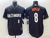 Men's Baltimore Orioles #8 Cal Ripken Jr Number Black 2023 City Connect Cool Base Stitched MLB Jerseys,baseball caps,new era cap wholesale,wholesale hats