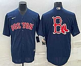 Men's Boston Red Sox Big Logo Navy Blue Stitched MLB Cool Base Nike Jersey,baseball caps,new era cap wholesale,wholesale hats