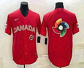 Men's Canada Baseball 2023 Red World Big Logo With Patch Classic Stitched Jersey,baseball caps,new era cap wholesale,wholesale hats