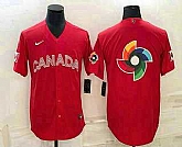 Men's Canada Baseball 2023 Red World Big Logo With Patch Classic Stitched Jerseys,baseball caps,new era cap wholesale,wholesale hats