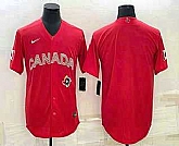 Men's Canada Baseball Blank 2023 Red World With Patch Classic Stitched Jersey,baseball caps,new era cap wholesale,wholesale hats
