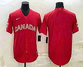 Men's Canada Baseball Blank 2023 Red World With Patch Classic Stitched Jerseys,baseball caps,new era cap wholesale,wholesale hats
