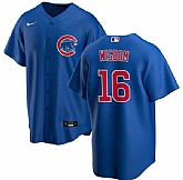 Men's Chicago Cubs #16 Patrick Wisdom Blue Cool Base Stitched Baseball Jersey Dzhi,baseball caps,new era cap wholesale,wholesale hats