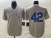 Men's Chicago Cubs #42 Bruce Sutter Gray Stitched Cool Base Nike Jersey,baseball caps,new era cap wholesale,wholesale hats