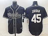 Men's Chicago White Sox #45 Michael Jordan Black Cool Base Stitched Baseball Jersey,baseball caps,new era cap wholesale,wholesale hats