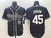Men's Chicago White Sox #45 Michael Jordan Black Cool Base Stitched Jersey,baseball caps,new era cap wholesale,wholesale hats