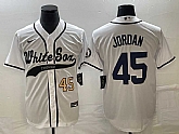 Men's Chicago White Sox #45 Michael Jordan Number White Cool Base Stitched Baseball Jersey,baseball caps,new era cap wholesale,wholesale hats