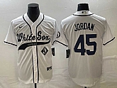 Men's Chicago White Sox #45 Michael Jordan White Cool Base Stitched Baseball Jersey,baseball caps,new era cap wholesale,wholesale hats