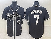 Men's Chicago White Sox #7 Tim Anderson Black Cool Base Stitched Baseball Jersey,baseball caps,new era cap wholesale,wholesale hats