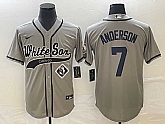 Men's Chicago White Sox #7 Tim Anderson Grey Cool Base Stitched Jersey,baseball caps,new era cap wholesale,wholesale hats
