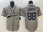 Men's Chicago White Sox #88 Luis Robert Grey Cool Base Stitched Jersey,baseball caps,new era cap wholesale,wholesale hats