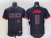 Men's Cincinnati Reds #11 Barry Larkin Black 2023 City Connect Flex Base Stitched Jerseys,baseball caps,new era cap wholesale,wholesale hats