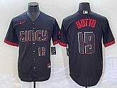 Men's Cincinnati Reds #19 Joey Votto Number Black 2023 City Connect Cool Base Stitched MLB Jersey,baseball caps,new era cap wholesale,wholesale hats