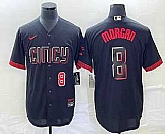 Men's Cincinnati Reds #8 Joe Morgan Number Black 2023 City Connect Cool Base Stitched Jersey,baseball caps,new era cap wholesale,wholesale hats